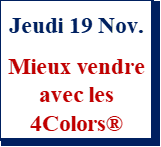 Jeudi 19 nov . - Mieux vendre avec les 4Colors® - Définissez la personnalité de vos clients